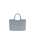 Valentino Garavani Blue Calf Leather Bos Taurus Shoulder Bag