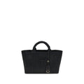 Black Viscose Shoulder Bag