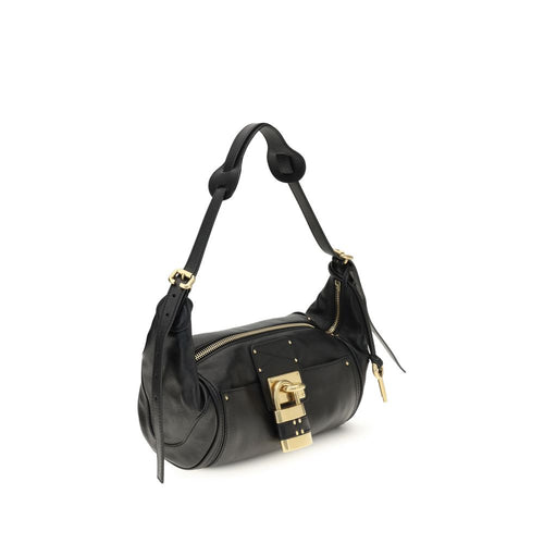 Chloé Black Calf Leather Bos Taurus Skulderveske