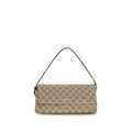 Brown Polyester Shoulder Bag