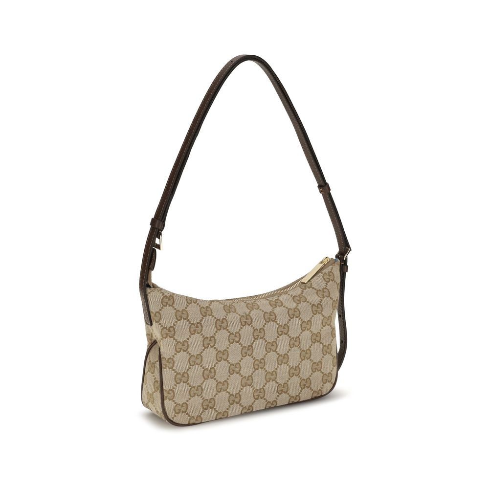 Beige Polyester Shoulder Bag