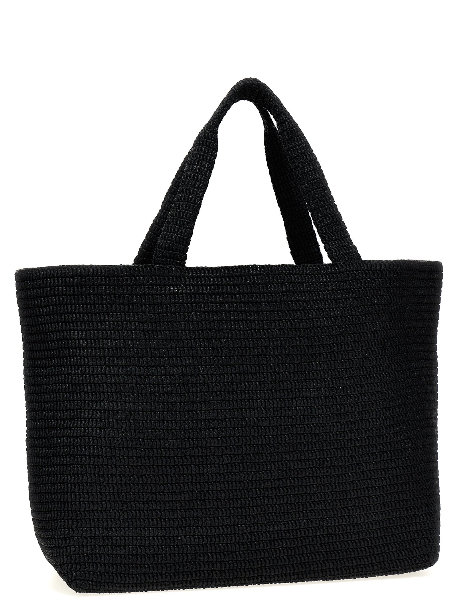 Saint Laurent Black Viscose Tote Bag