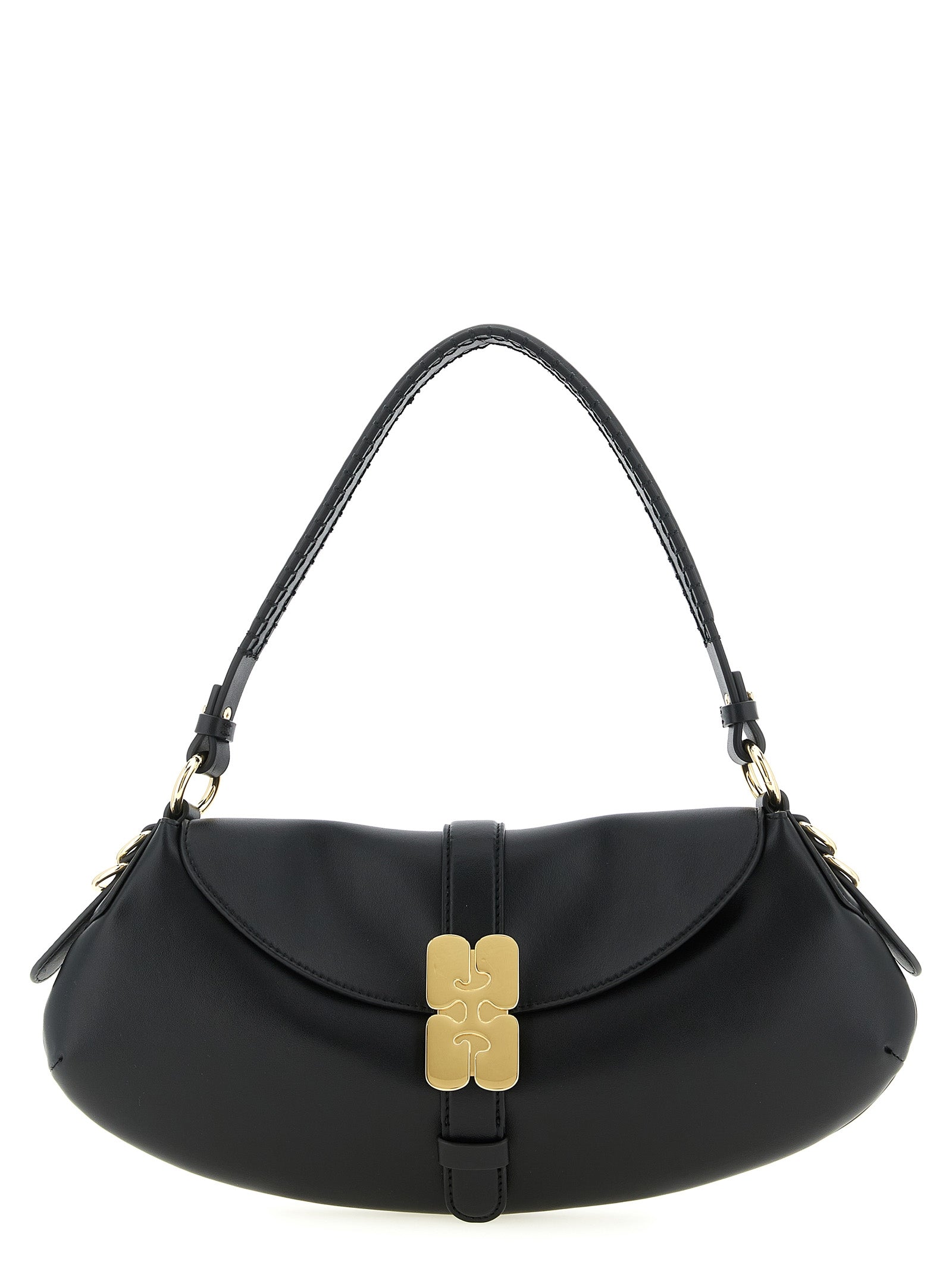 Black Leather Shoulder Bag