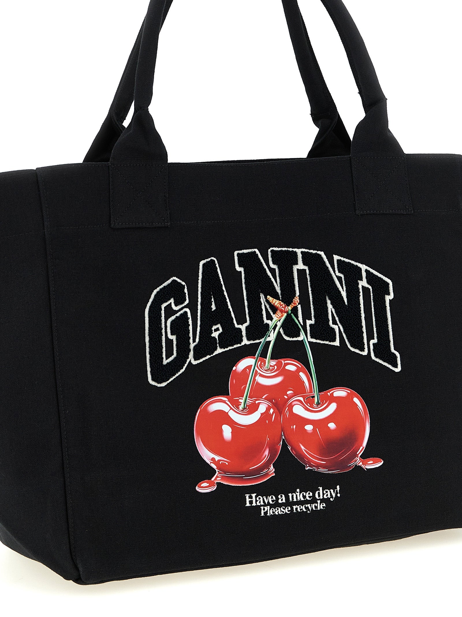 Black Recycled Cotton Tote Bag