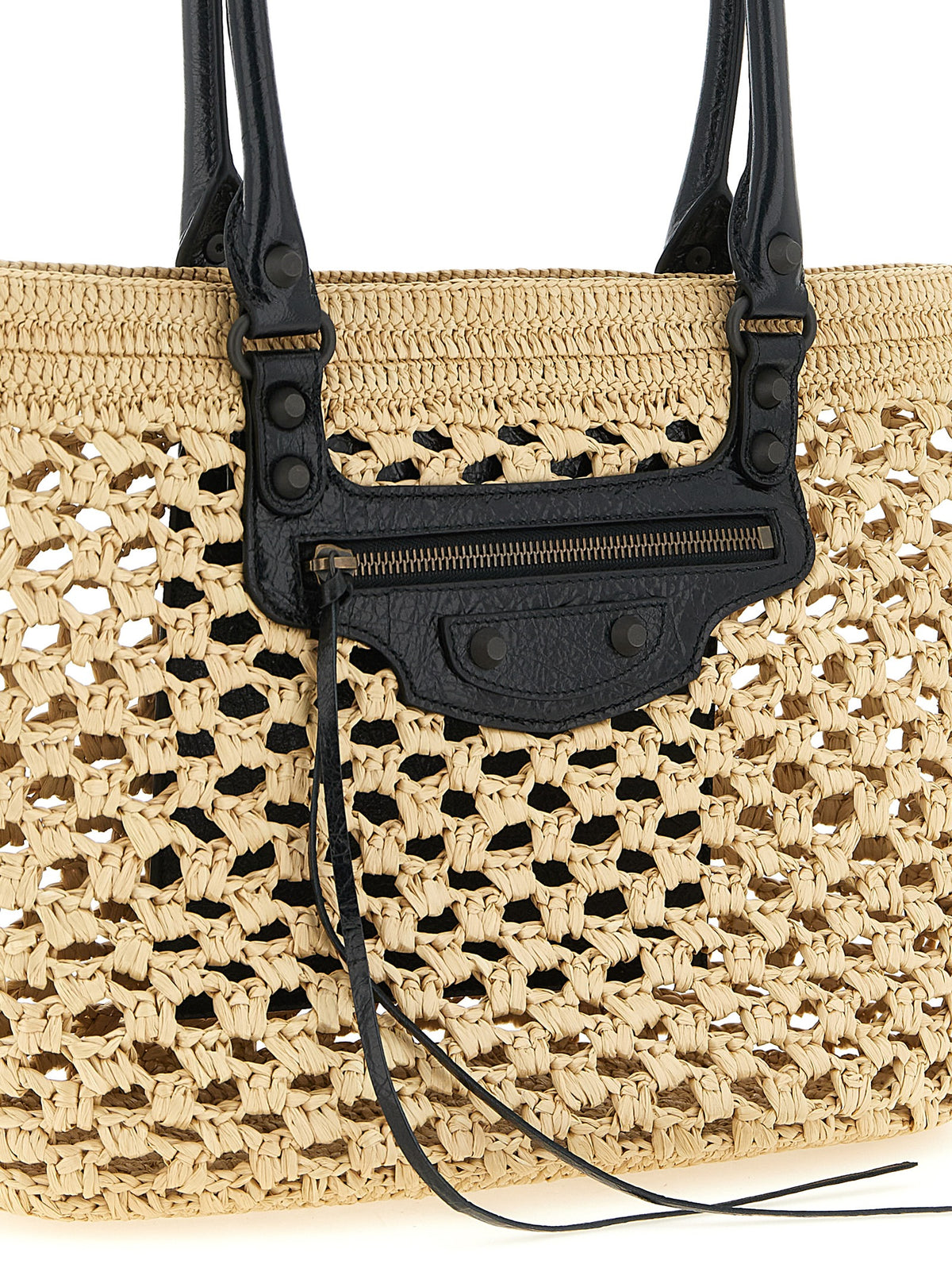 Balenciaga Le City Shoulder Bag in Beige Viscose and Lambskin – image 3
