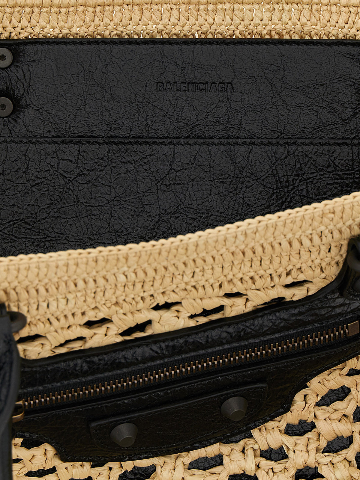 Balenciaga Le City Shoulder Bag in Beige Viscose and Lambskin – image 4