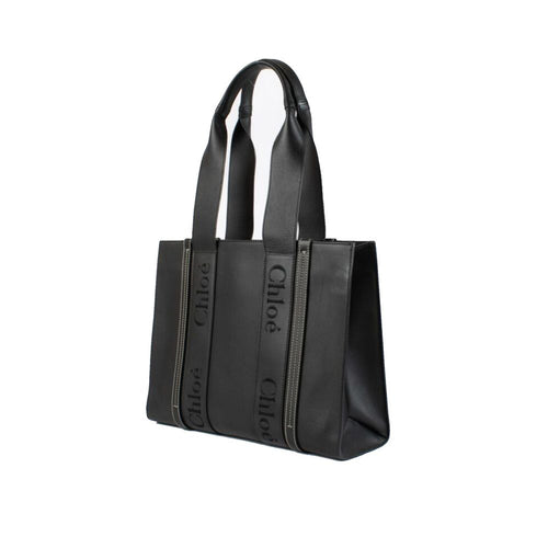Chloé sort skinn tote bag