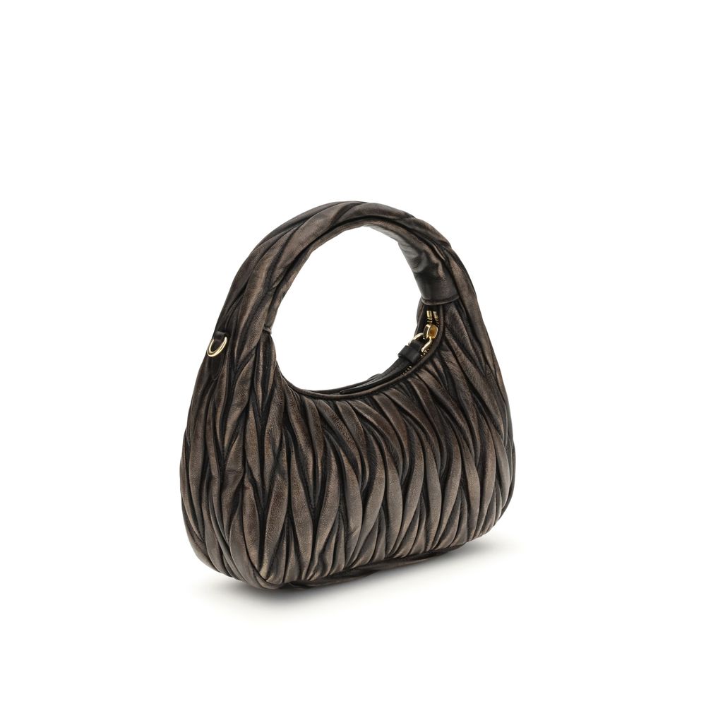 Miu Miu Wander Quilted Handbag in Brown Calf Leather – image 3