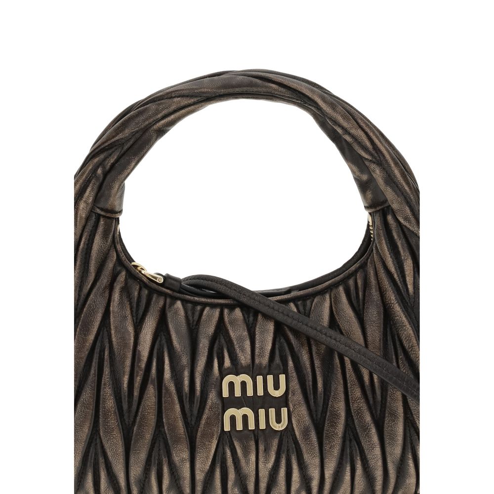 Miu Miu Wander Quilted Handbag in Brown Calf Leather – image 4