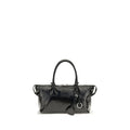 Miu Miu Top Handle Bag in Black Glossy Calf Leather