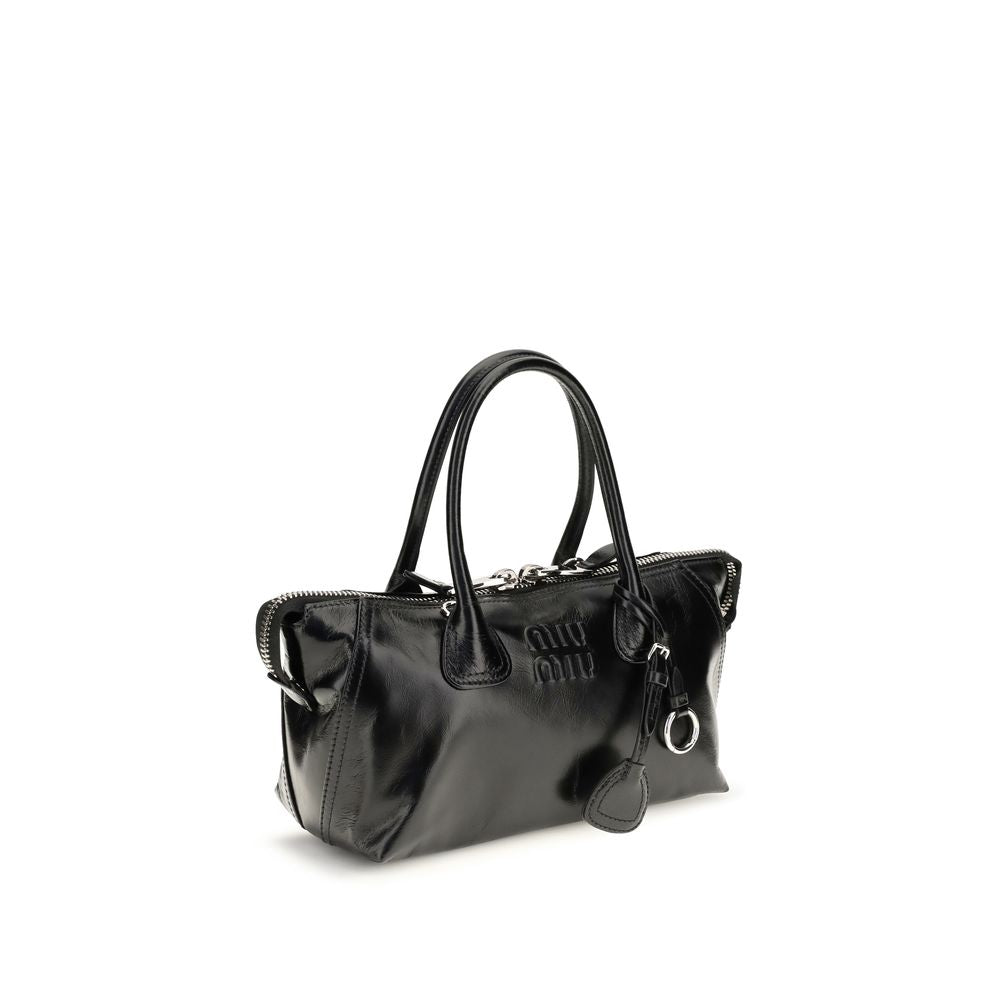 Miu Miu Top Handle Bag in Black Glossy Calf Leather – image 2
