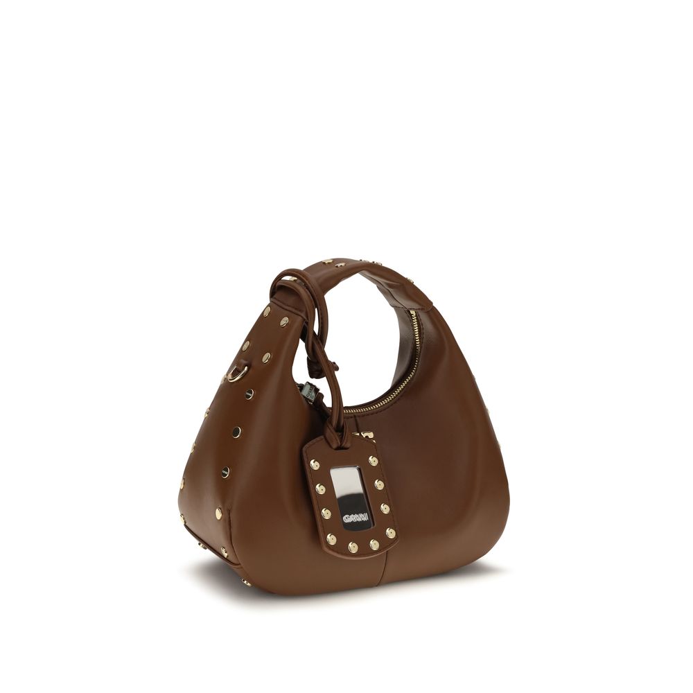 Ganni Brown Recycled Leather Handbag