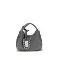Ganni Gray Recycled Leather Handbag