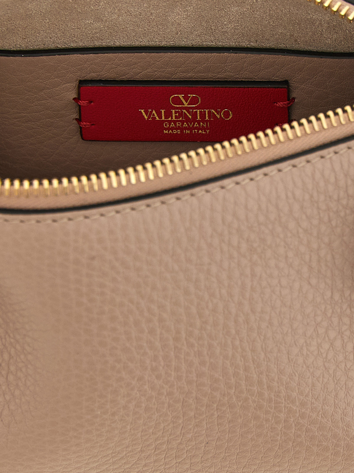 Valentino Garavani Rockstud Small Shoulder Bag in Nude Pink Calfskin – image 4