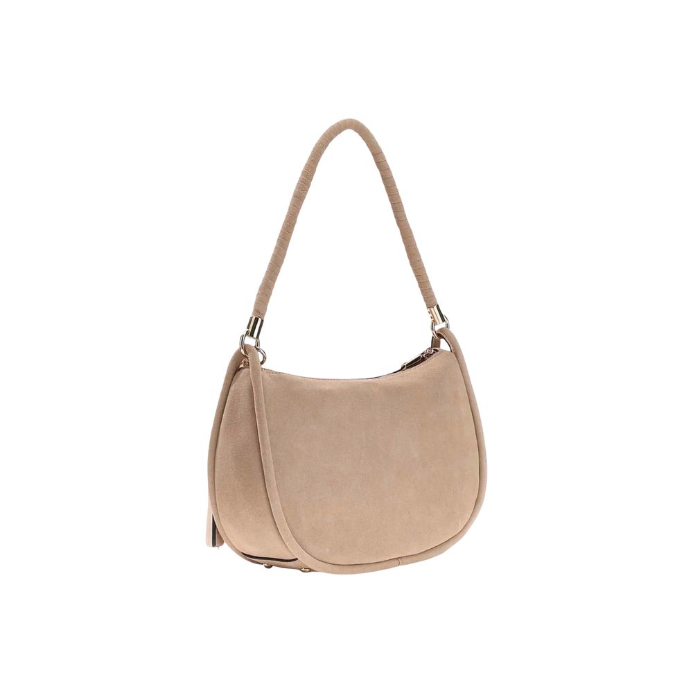 Guess Danya Hobo mellomstor skulderveske i beige semsket skinn – bilde 2