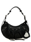 Balenciaga Le Cagole S Shoulder Bag in Black Lamb Leather