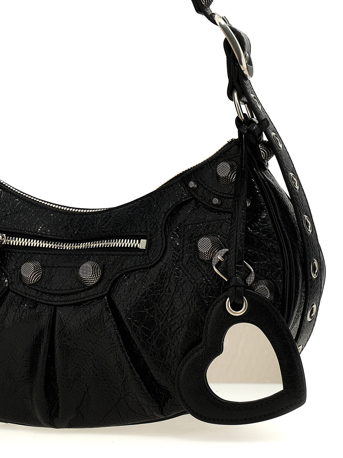 Balenciaga Le Cagole S skulderveske i svart lammeskinn – bilde 3