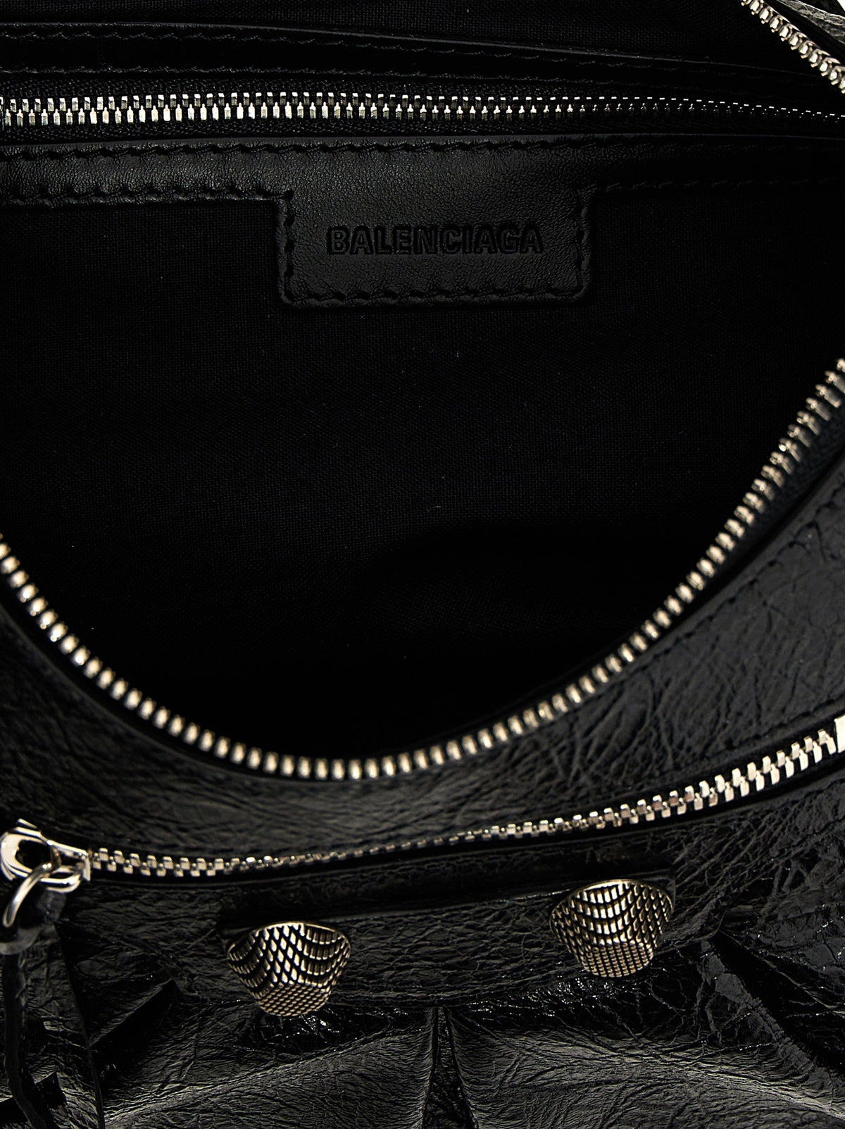 Balenciaga Le Cagole S skulderveske i svart lammeskinn – bilde 4