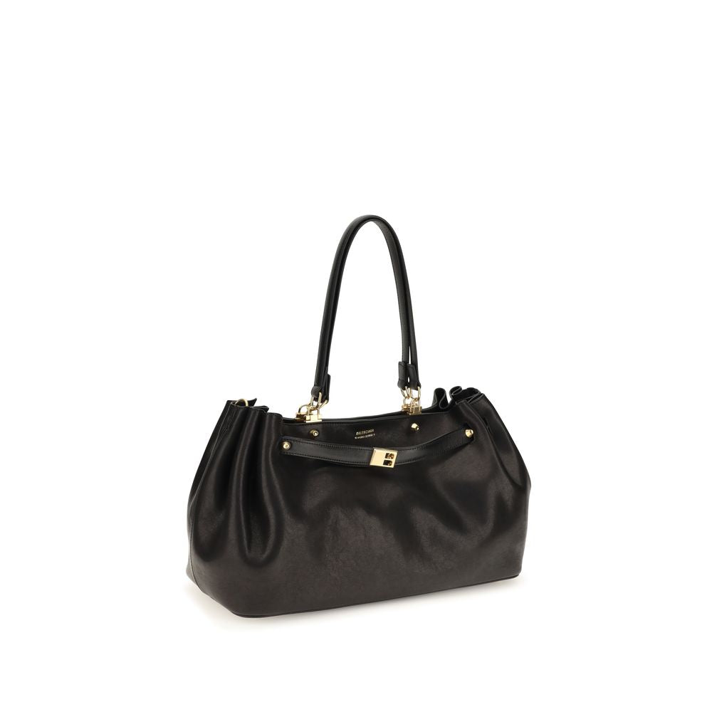 Balenciaga Fan Medium Tote Bag in Black Calfskin – image 2
