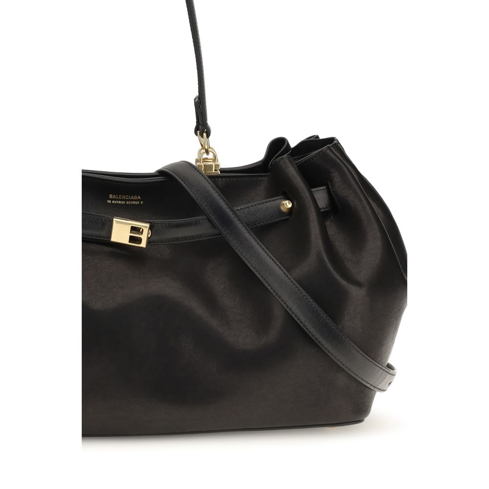 Balenciaga Fan Medium Tote Bag in Black Calfskin – image 4