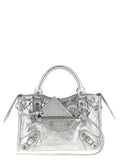 Balenciaga Le City mini håndveske i sølv lammeskinn