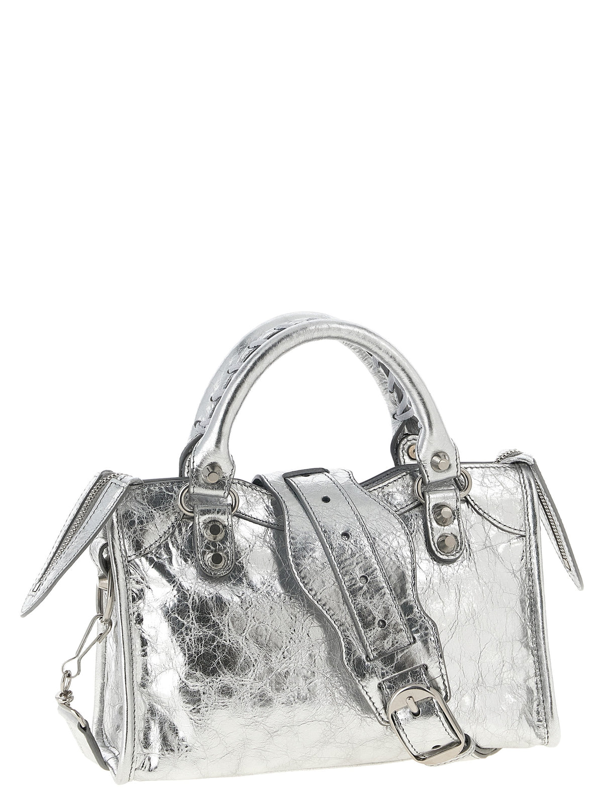 Balenciaga Le City mini håndveske i sølv lammeskinn – bilde 2