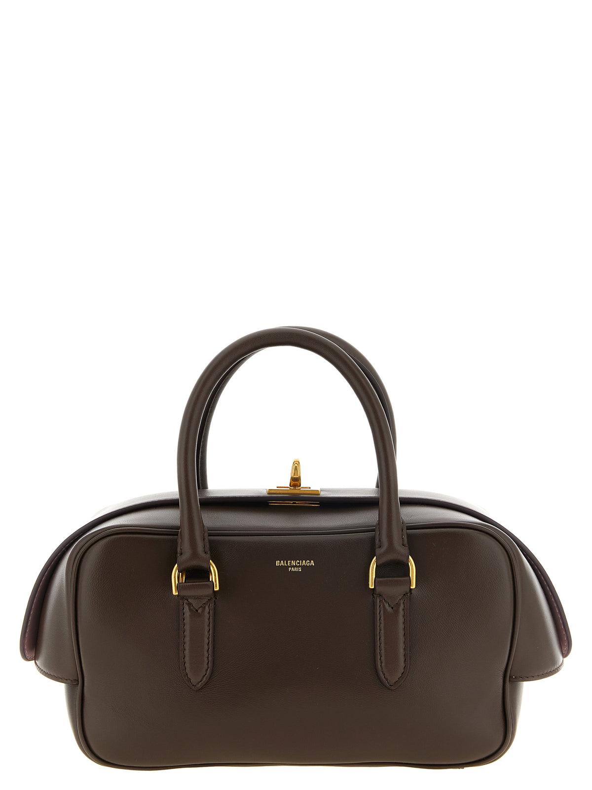 Balenciaga Bowling Le 7 liten håndveske i brunt lammeskinn