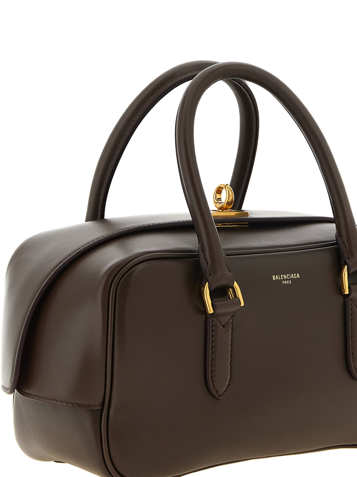 Balenciaga Bowling Le 7 liten håndveske i brunt lammeskinn – bilde 3