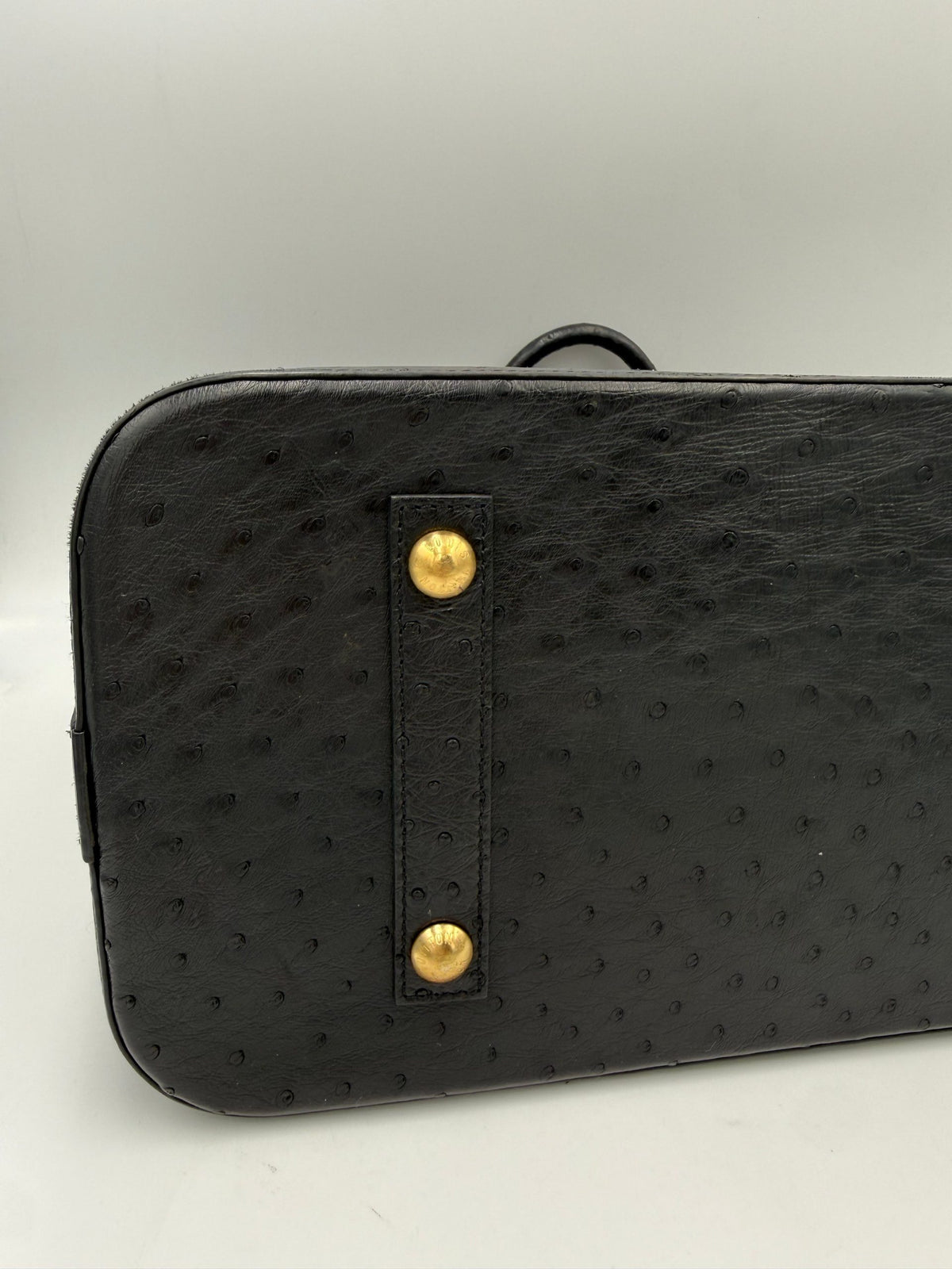 Louis Vuitton Alma GM veske i svart strutseskinn – bilde 6