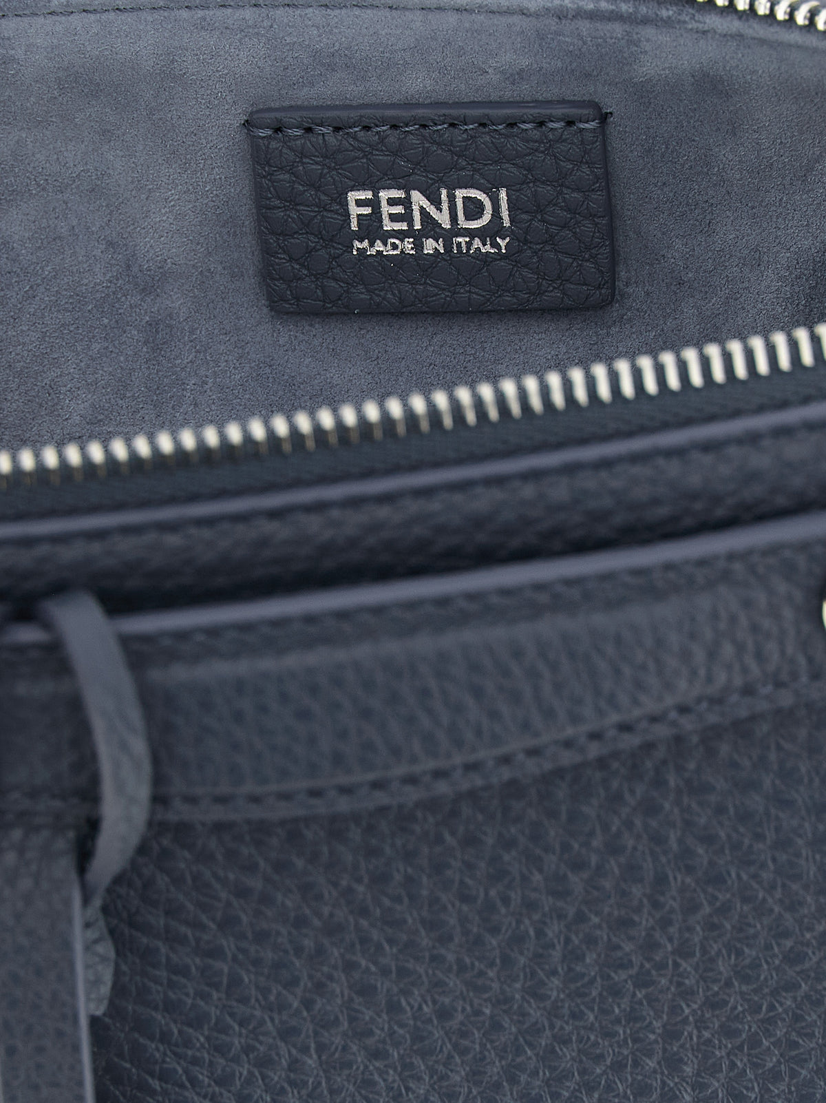 Fendi By The Way Mini veske i marineblått kalveskinn – bilde 4