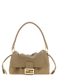 Fendi Baguette Soft Medium veske i beige lammeskinn