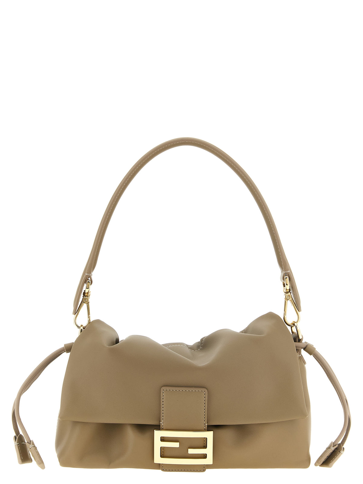 Fendi Baguette Soft Medium veske i beige lammeskinn