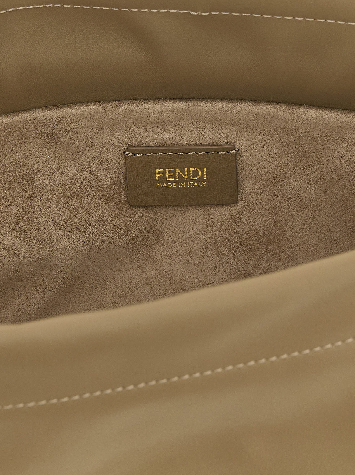 Fendi Baguette Soft Medium veske i beige lammeskinn – bilde 4