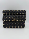 Valentino Garavani Rockstud Spike Bag in Black Leather