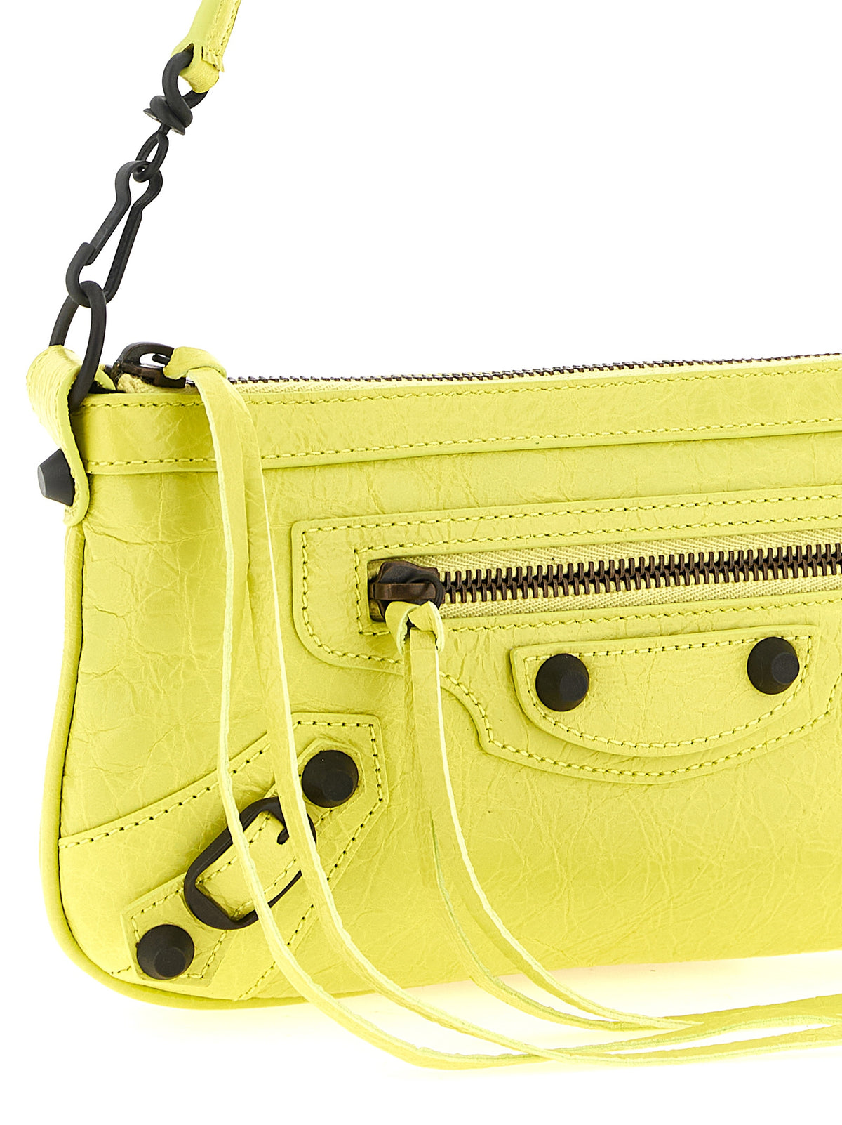 Balenciaga Le City Pouch skulderveske i gult lammeskinn – bilde 3
