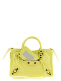 Balenciaga Le City S håndveske i sitrongult lammeskinn