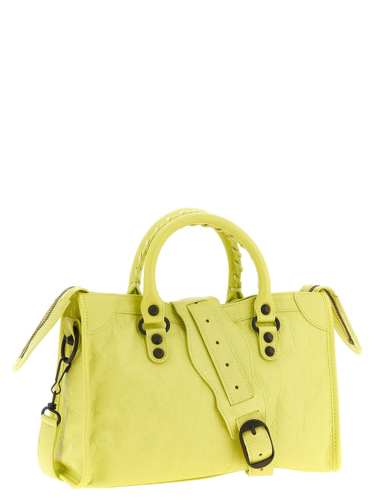 Balenciaga Le City S håndveske i sitrongult lammeskinn – bilde 2