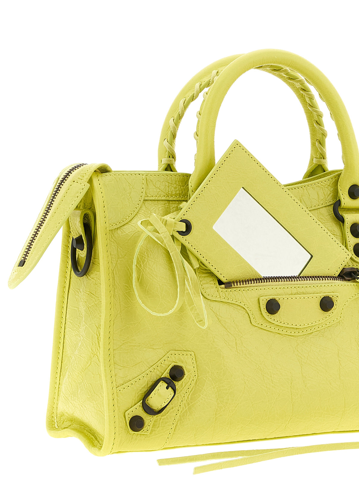 Balenciaga Le City S håndveske i sitrongult lammeskinn – bilde 3