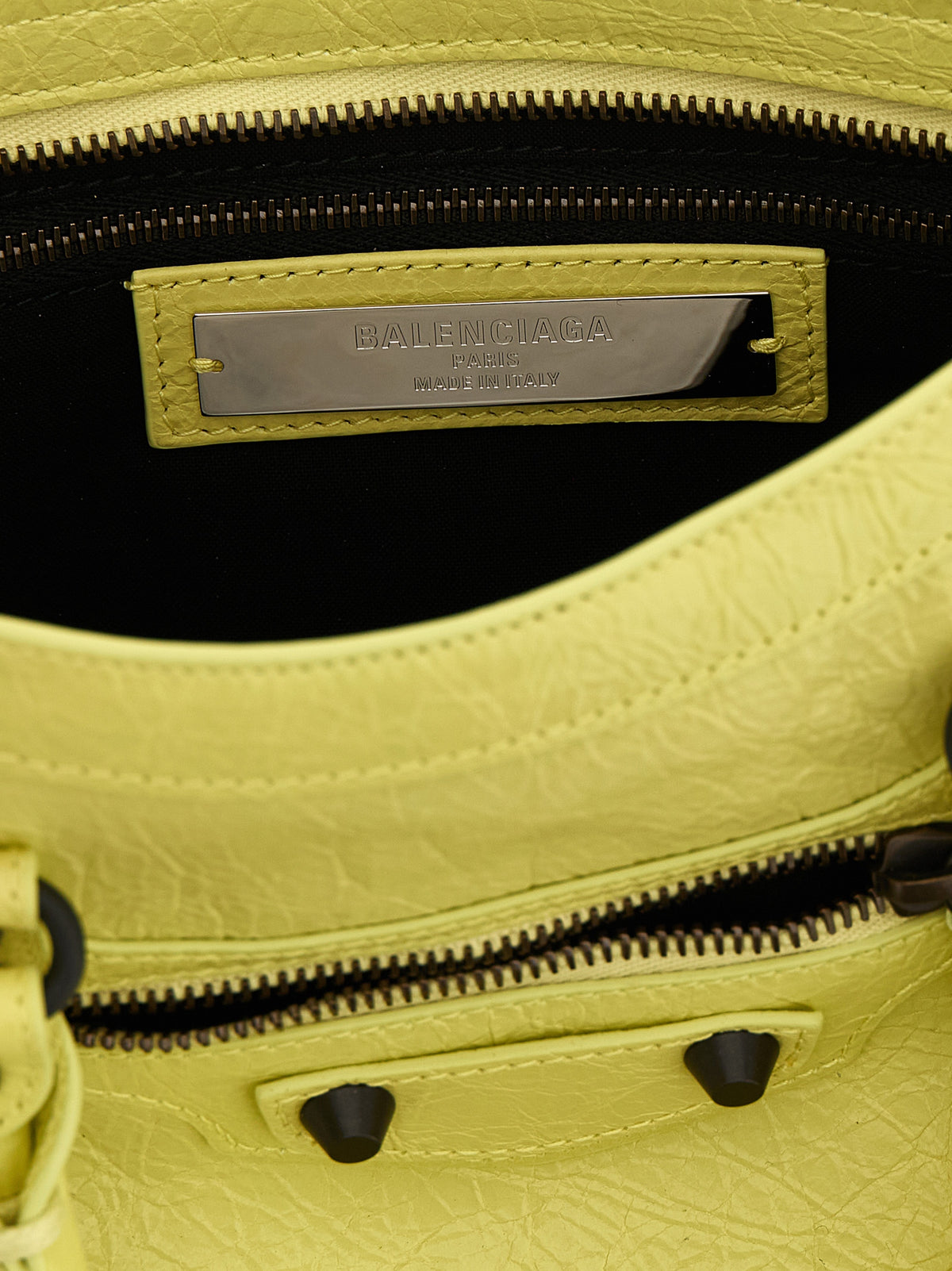 Balenciaga Le City S håndveske i sitrongult lammeskinn – bilde 4
