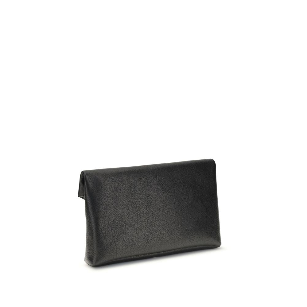 Saint Laurent Cassandre Large Envelope clutch-veske i svart kalveskinn