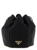 Prada Mini bucket-veske i svart sateng