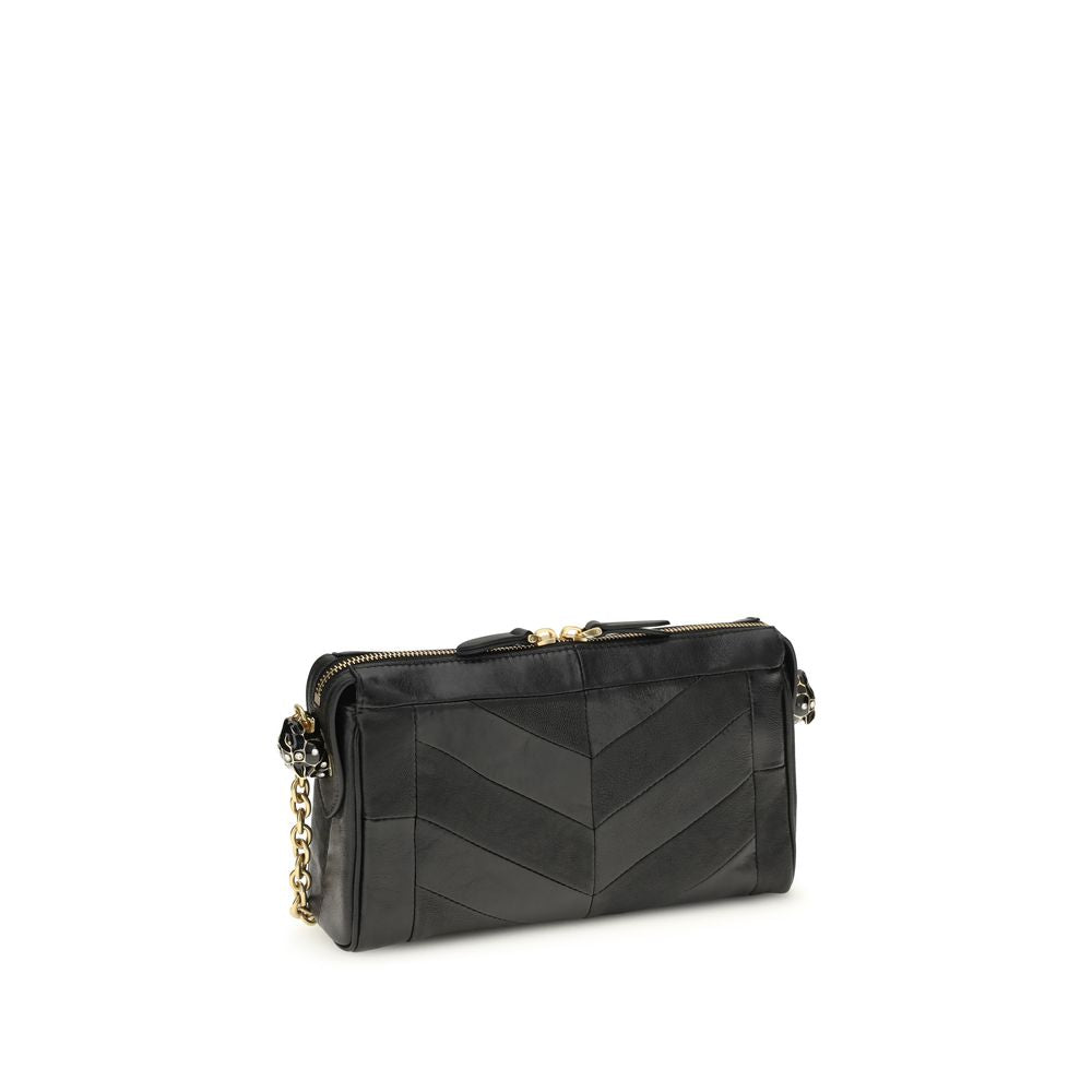 Valentino Garavani Panthea Chevron Small Shoulder Bag in Black Nappa Leather – image 3