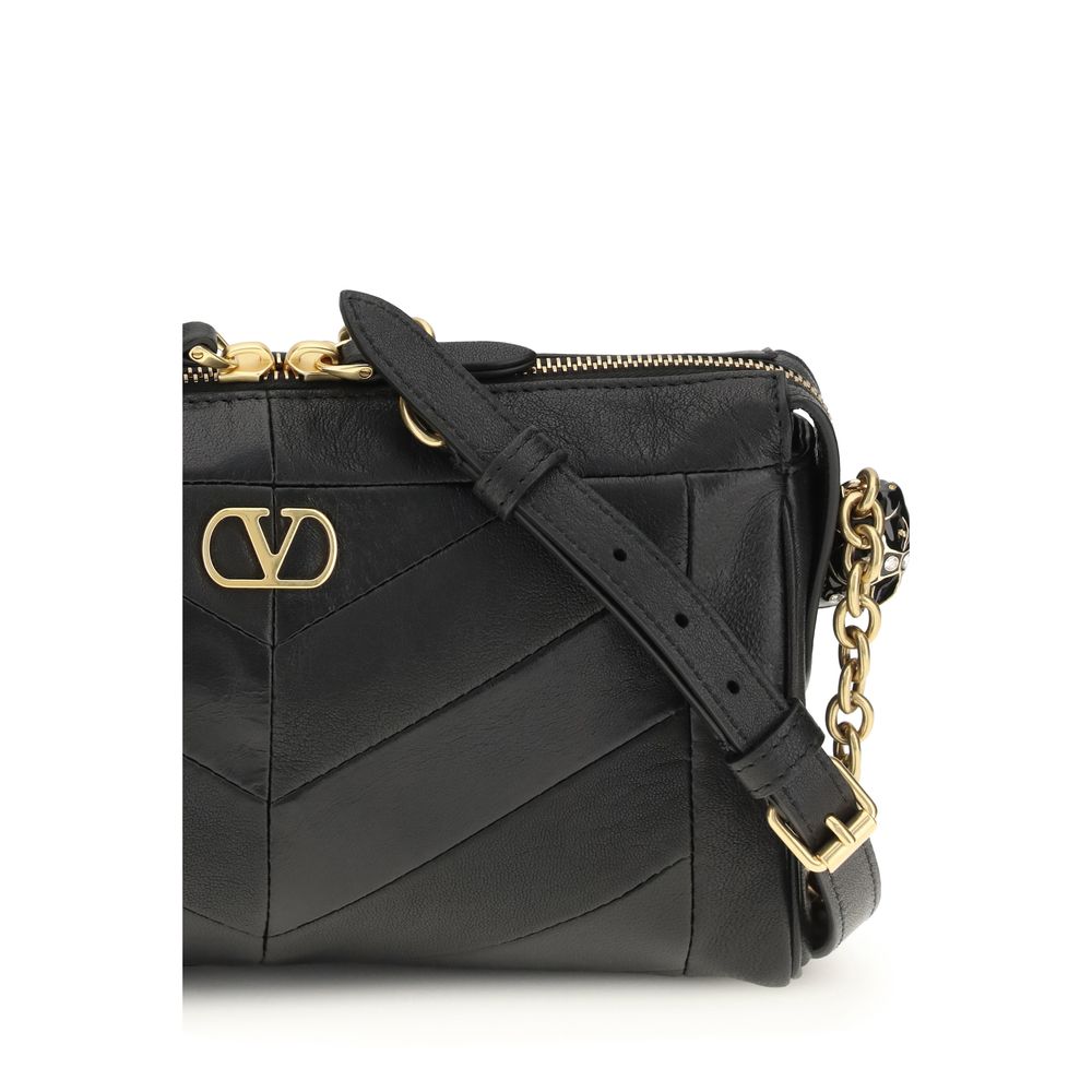 Valentino Garavani Panthea Chevron Small Shoulder Bag in Black Nappa Leather – image 4