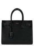Saint Laurent Sac de Jour Baby Handbag in Black Calfskin Leather