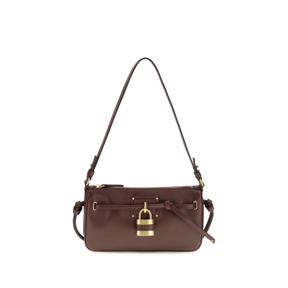 Chloé Paddington Sling Mini Shoulder Bag in Bordeaux Calf Leather