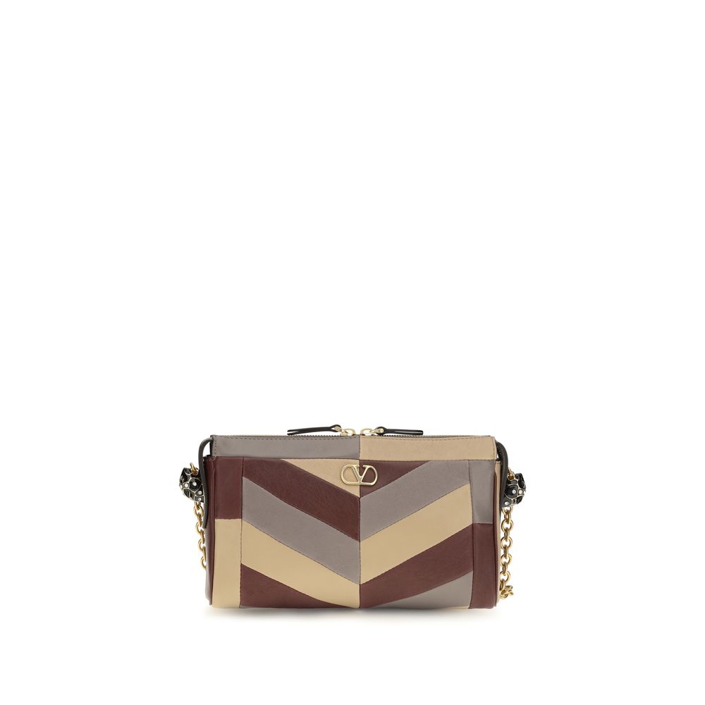 Valentino Garavani Panthea Chevron liten veske i flerfarget nappaskinn