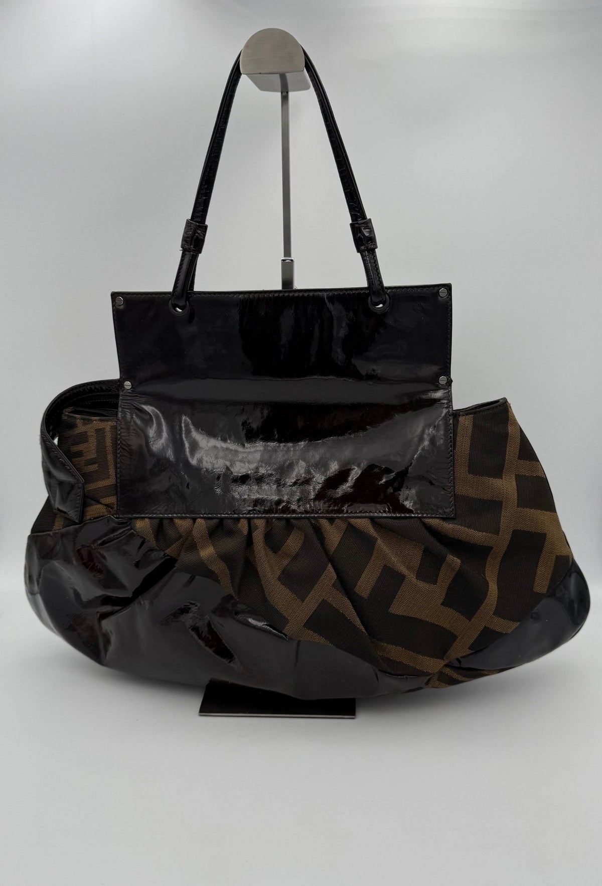Fendi FF Logo håndveske i flerfarget skinn – bilde 3