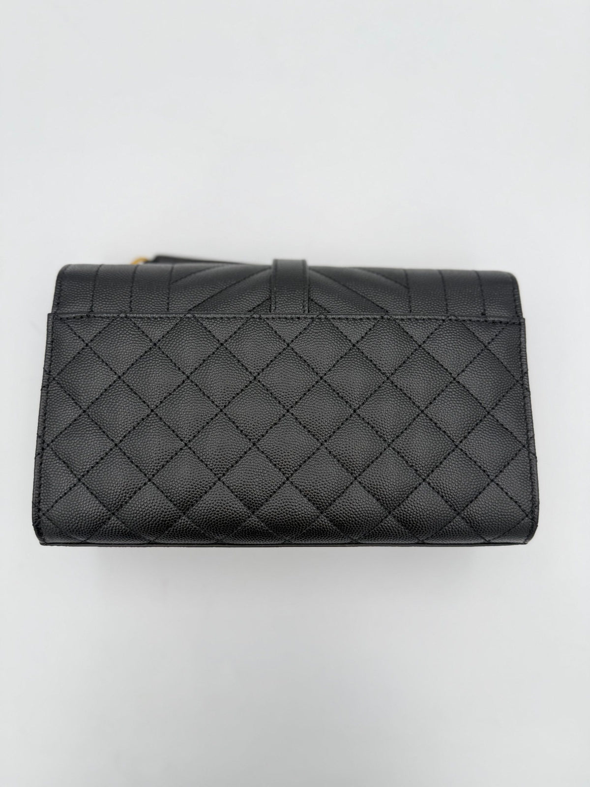 Saint Laurent Envelope Small skulderveske i svart grain de poudre-skinn – bilde 6