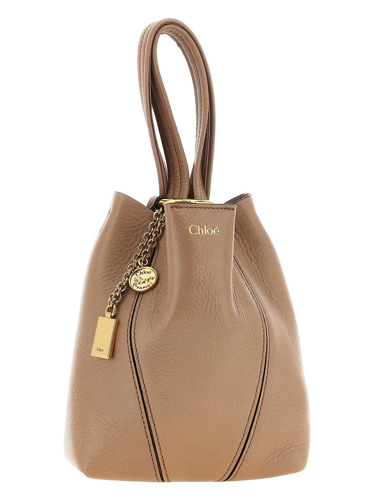 Chloé Spin Small Tote Bag in Garnet Cowhide Leather – image 3