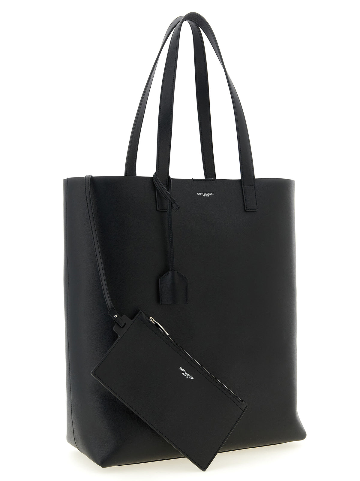 Saint Laurent Logo Tote Bag in Black Calfskin – image 3